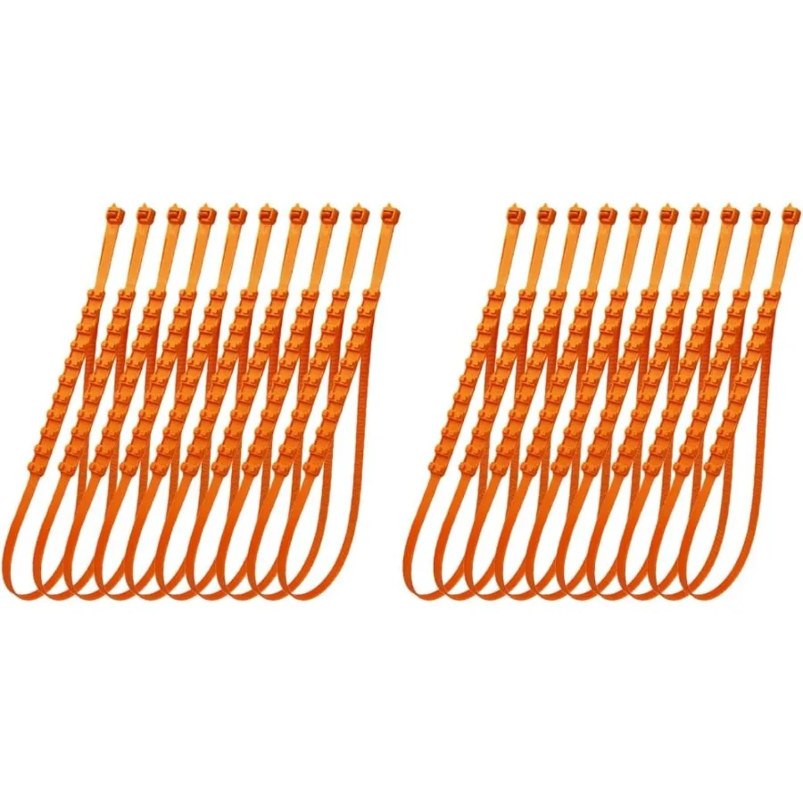 

20 шт. автомобильные снежные цепи с застежкой-молнией для шин, троса, цепи для снежных шин, подходят для автомобилей в зимних условиях вождения, прочный и легкий