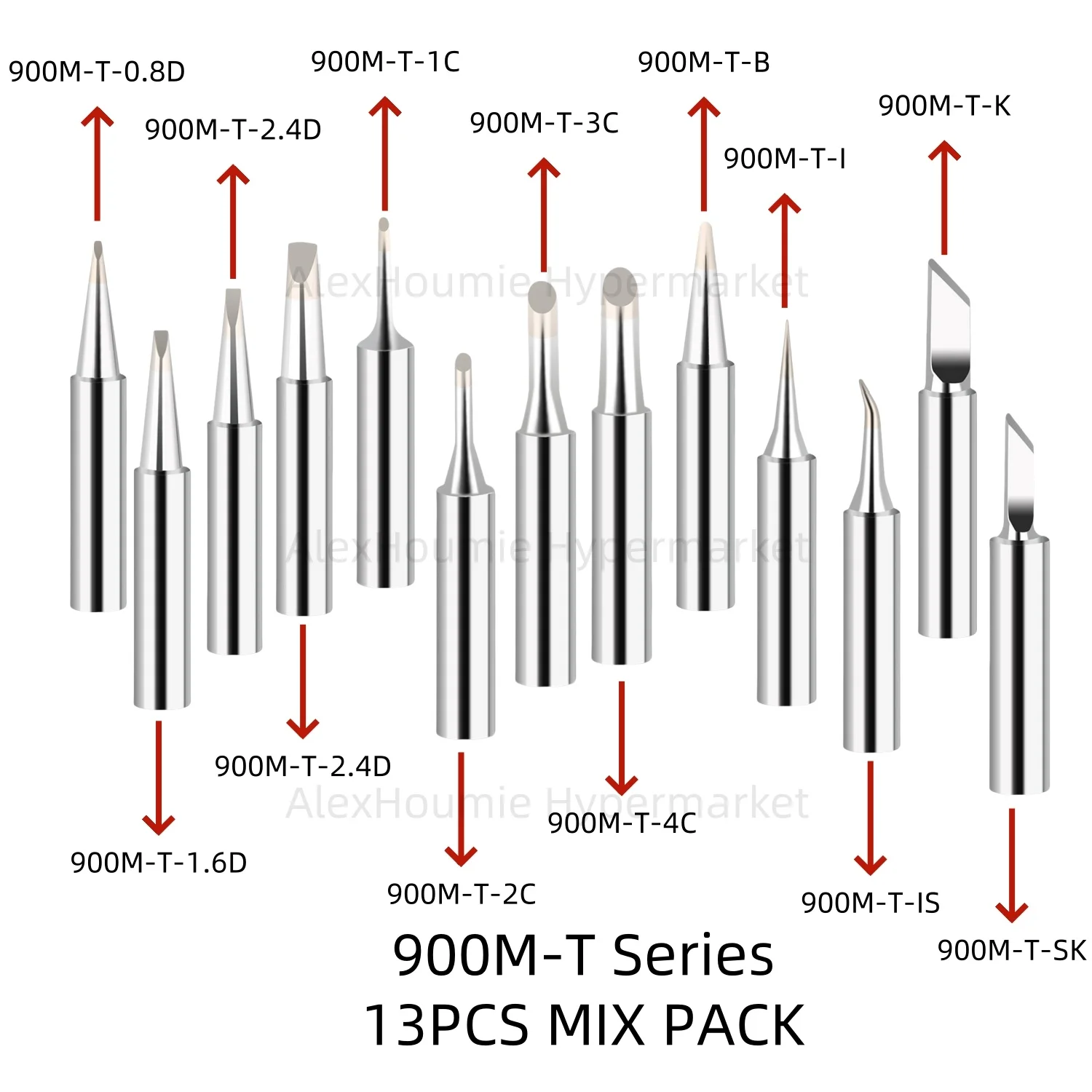 Cabeça de ferro de solda 13 tamanhos 900m-t is/i/b/k/sk/0.8d/1.6d/2.4d/3.2d/1c/2c/3c/4c pontas de soldagem sem chumbo para acessórios de soldagem