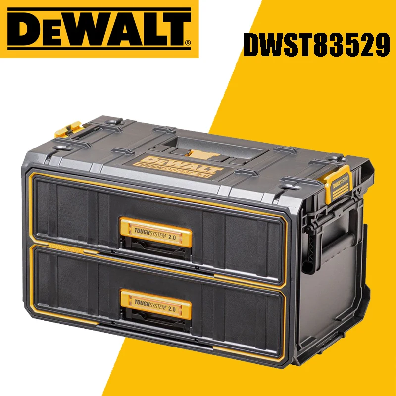 DEWALT DWST83529 TOUGHSYSTEM 2.0 Ball Bearing Drawer Sliders Module Unit Multifunctional Storage With 2X Drawers Tool Box