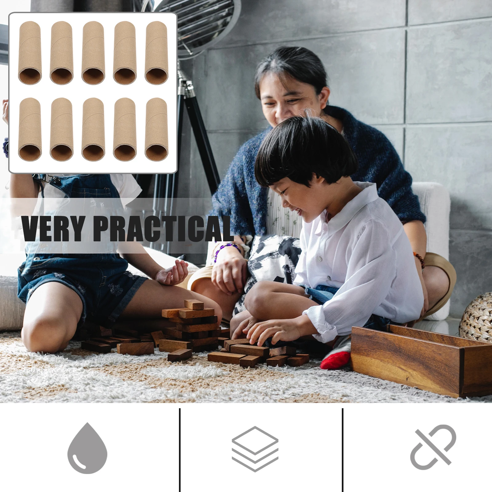 15pcs Paper Craft Making Paper Cardboard Tube Rolls Cardboard Tubes For Diy Art Projects Durable Cuttable