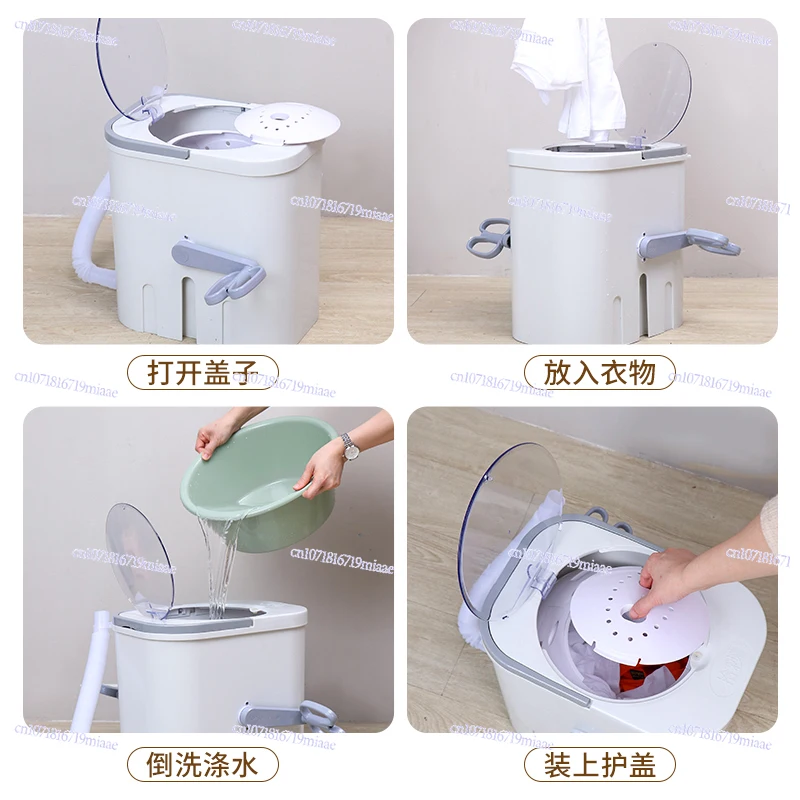 

Hand-Cranked Manual Mini Washing Machine for Student Dormitory No Electric Required Portable Artifacts for Laundry