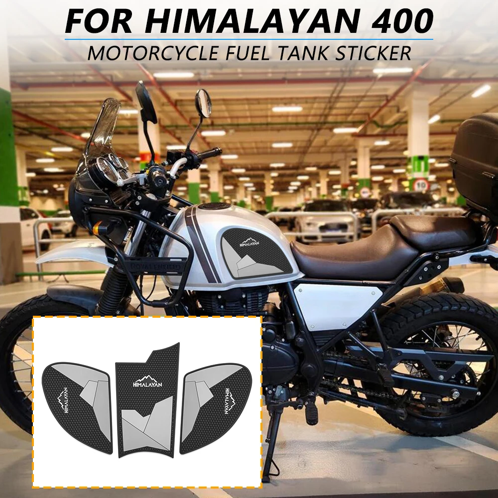 

Наклейка-антискольжение для топливного бака мотоциклов Himalayan 400, Himalayan 411 (2016-2023), боковая накладка для коленей, противоскользящая накладка для улучшения сцепления