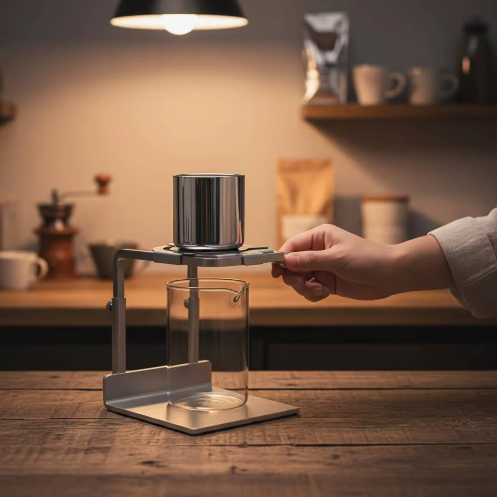 Coffee Dripper with Stand Manual Pour over Coffee Stand Adjustable Portable for Baristas, Home Kitchen, Office
