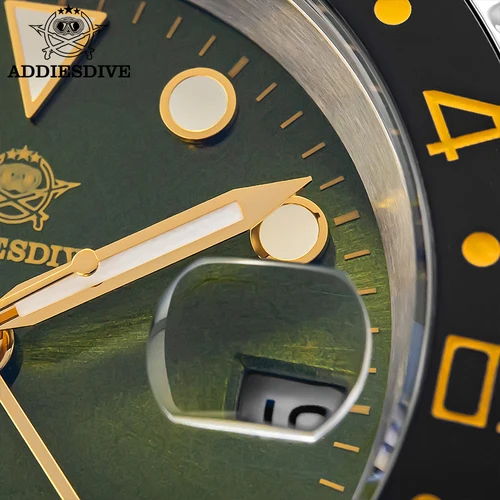 Imagen 2 del producto ADDIESDIVE marca superior AD2050 reloj de cuarzo GMT para hombre de acero inoxidable 200M relojes de buceo reloj Masculino 40MM reloj de pulsera luminoso