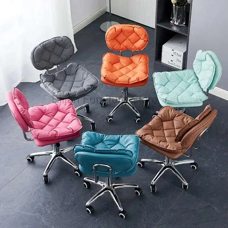 

Elevating Bar Counter Chair Rotating Commercial Backrest Front Desk Beauty Nail Salon Chair Hairdressing Furniture