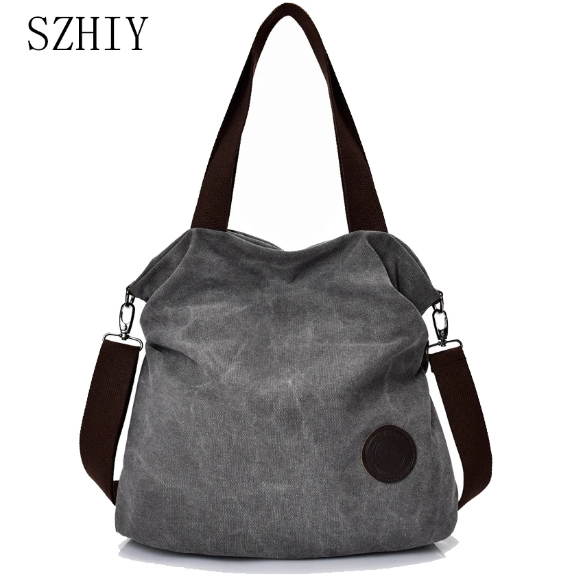 

Дизайнерская классическая холщовая сумка для женщин Большая вместительная дорожная сумка с карманом Прочная и дешевая холщовая сумка через плечо Новая большая школьная сумка