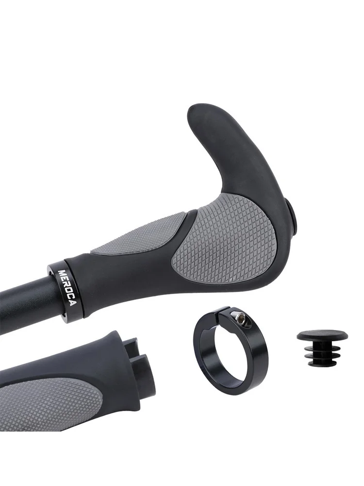AliExpress NONE MEROCA bicycle grips with horns Rubber ergonomic mtb grips lock on Comfortable Anti slip For MTB Road bike bike Handlebar Grip