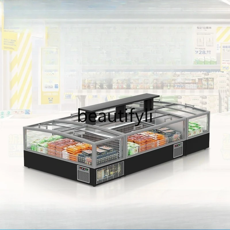 

Supermarket High Window Frost-Free Combination Freezer Commercial Freezer Seafood Dumpling Quick-Frozen Food Horizontal Freezer