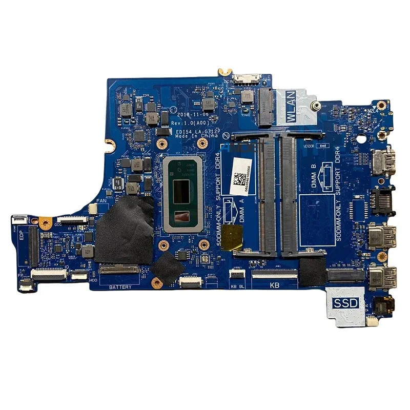 LA-G712P For DELL Inspiron 3480 3580 3583 I3 I5 I7 CPU DDR4 EDI54 Laptop Motherboard Notebook Mainboard 0TWYDT 0VFMW4