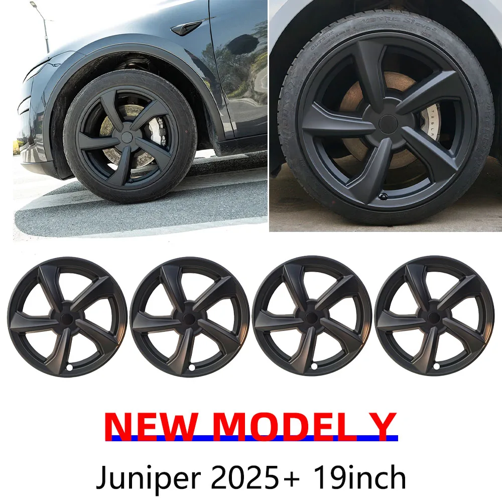 

4 шт. крышка ступицы для Tesla New Model Y Juniper 2025 2026 автомобильная сменная крышка колеса 19-дюймовая автомобильная крышка ступицы с полным покрытием
