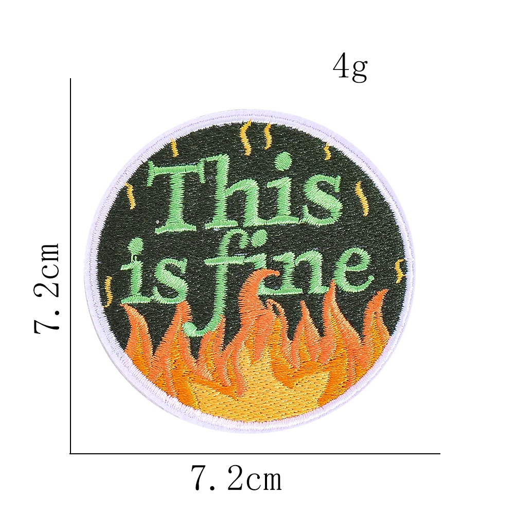 Trendige Aufbügel-Stickereien mit Flammenmuster, modische Deko-Patches für Jeans, Jacken, Rucksäcke, tägliche Verzierung – Detail 3
