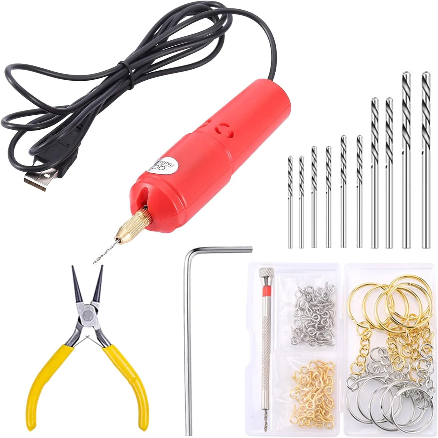 Durable and Compact Hand Drill Tools Set for DIY Crafts, Woodworking, and Jewelry Making - Versatile with Precise Drilling Capab