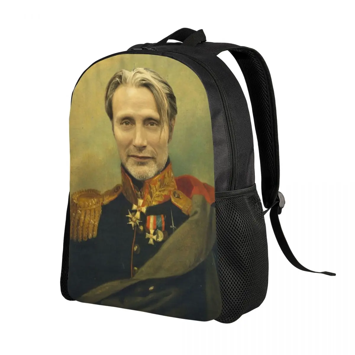 General Mads Mikkelsen Backpack for Women Men Waterproof School College Bag Printing Bookbags