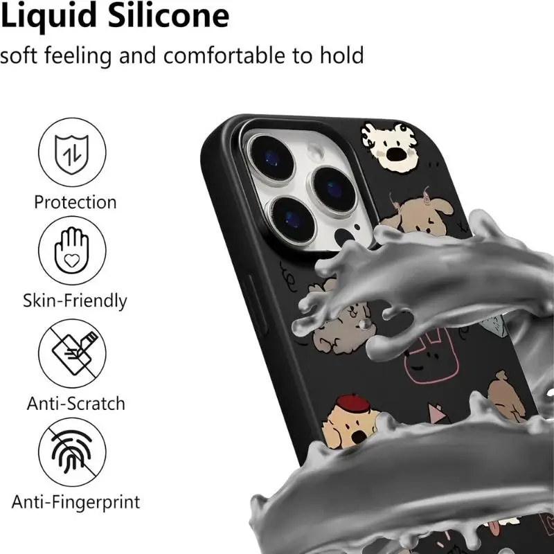 غطاء جرو مع حبل لهاتف آيفون 17 16 15 14 13Mini 12 11 Pro Max XR 7 8 Plus مع حزام غلاف مقاوم للصدمات غلاف ناعم #4