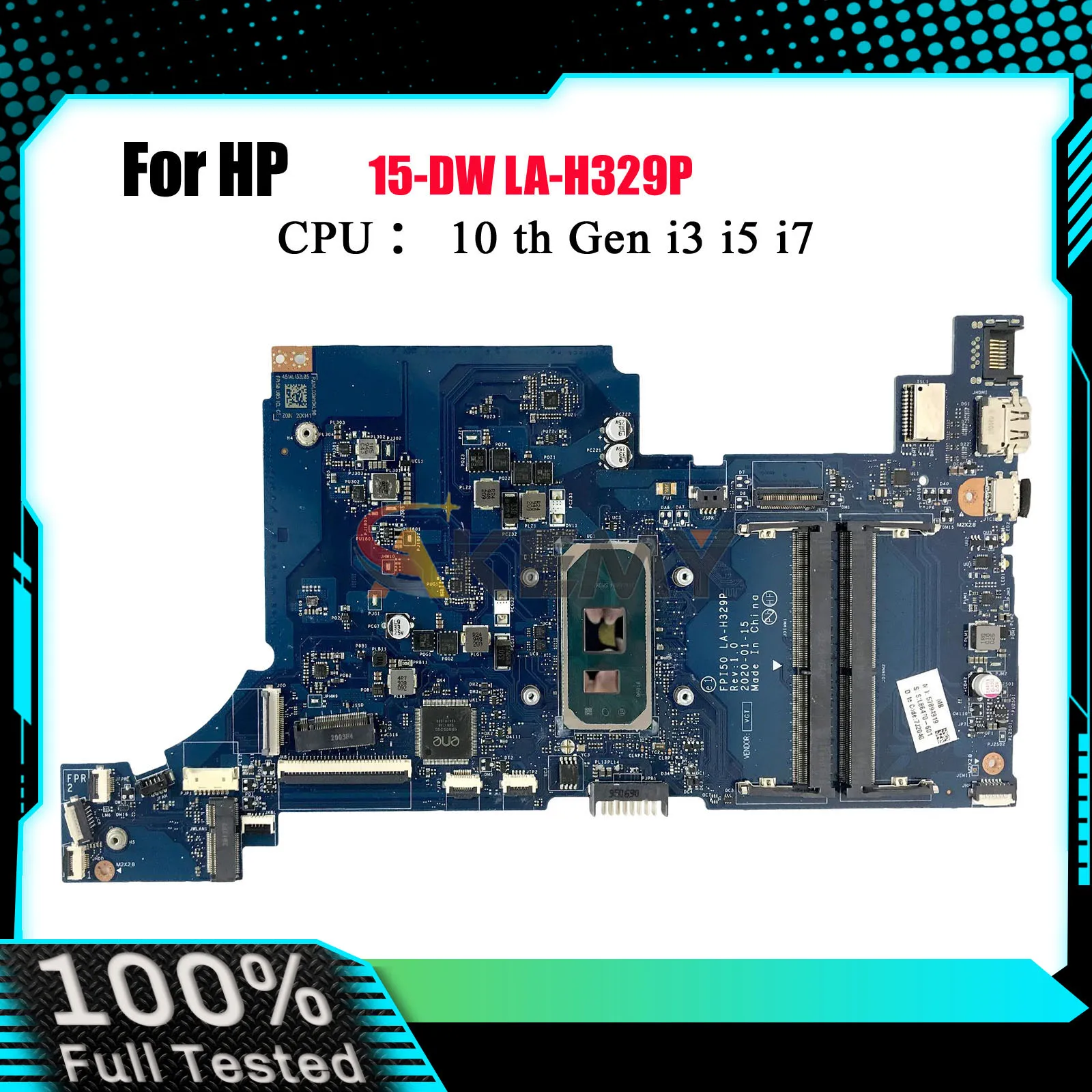 

LA-H329P для ноутбука HP 15-DW 250 G8, материнская плата L86470-601 L51985-601 с процессором i3 i5 i7 10-го поколения DDR4, 100% полностью протестировано