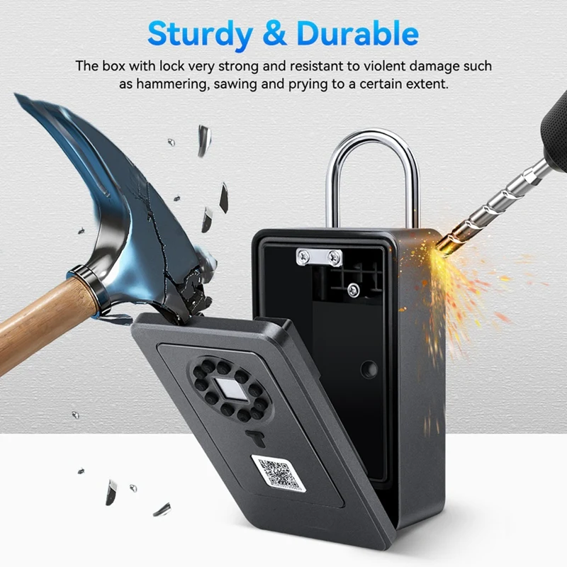 Cassetta di sicurezza con password per impronte digitali Bluetooth Cassetta di sicurezza impermeabile per porta montata a parete per la gestione OKLOK