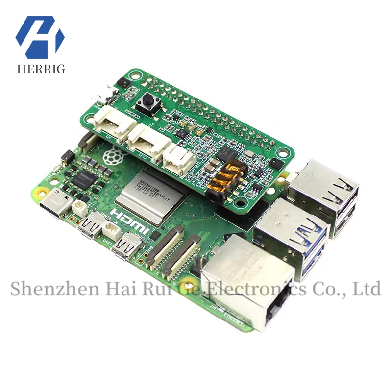 

Raspberry Pi 5/4B Dual Microphone Expansion Board ReSpeaker 2-Mics Voice Recognition Audio Module