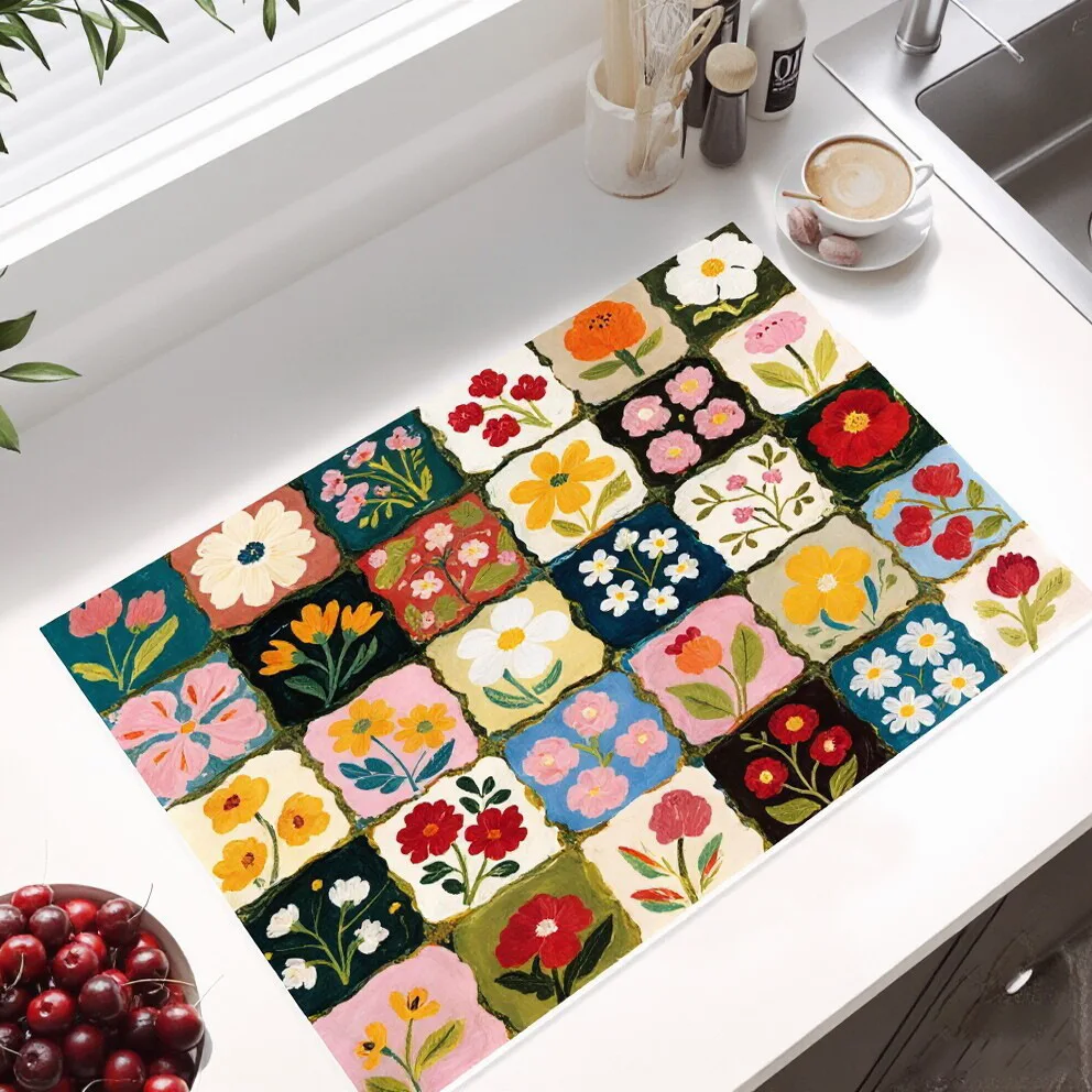 VIKAMA Coffee Machine Water Drain Pad Anti-Slip Heat Insulation Kitchen Dining Table Water Absorption Oil Absorption Pad Decor