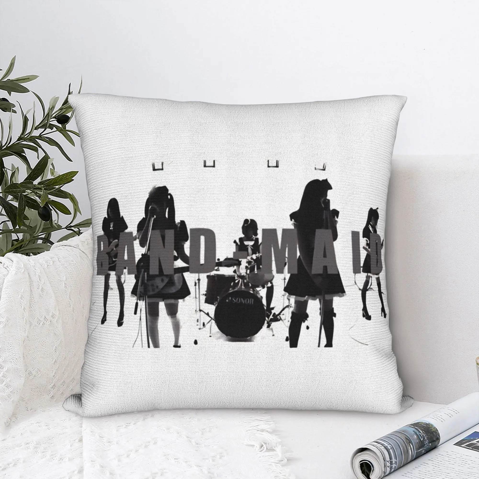 Band Maid Bandmaid Creme Pillowcase Polyester Cushion Cover Decoration  Throw Pillow Case Cover Home Square 40X40cm