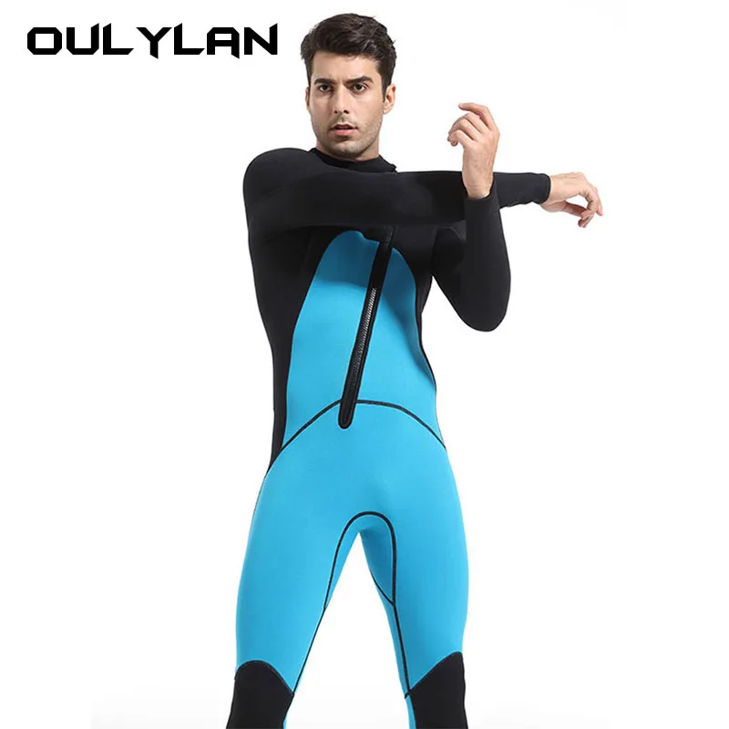 

3mm Men's Scuba Dive Suit Neoprene Swimsuit Front Zip Wetsuit Keep Warm Diving Surfing Snorkeling Kayaking Full Body Swimwear