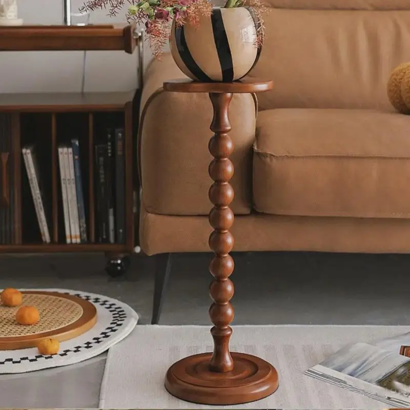 

Medieval Tea Table Ultra Narrow Bedside Sofa Side Small Mobile Mesa Flower Racks Coffee Tables Furniture Living Room Oak Nordic