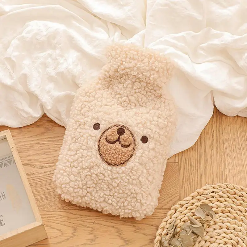 Winter Hot Water Bottle Durable Cartoon Hand Foot Warmer Leakproof Portable Anti Slip Hot Water Bag Household Accessories