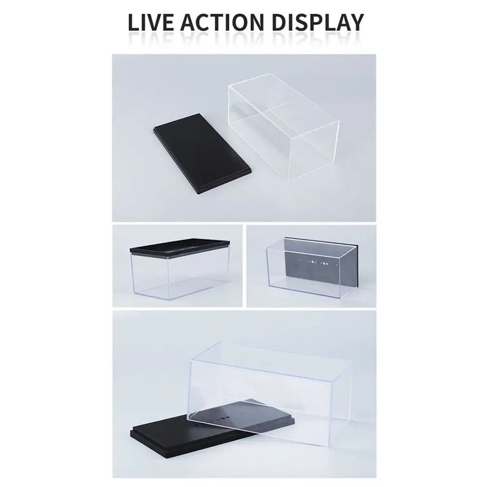Practical 1/64 Diecast Model Car Display Box Acrylic Dustproof Model Car Dust Cover Transparent DIY Display Rack Model