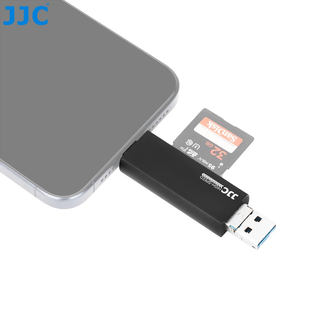 JJC Card Reader USB 3.0 Type C to SD Micro SD TF Adapter for PC Laptop Accessories OTG Cardreader Smart Memory SD Card Reader