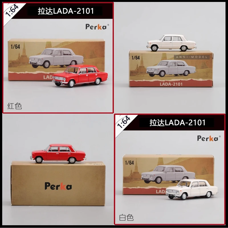 

Perka Model 1:64 1970 LADA 2101 Retro Classic Sedan Alloy Car Model Collection Display Ornament Toy Gift