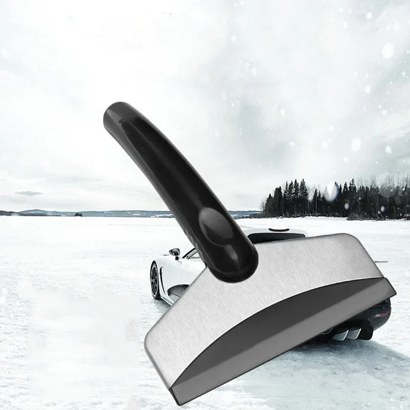 Stainless Steel Snow Shovel Portable Windshield Scraper Windshield Ice Scraper for Car Windshield Outdoor Winter Equipment