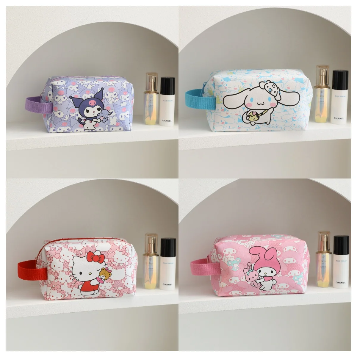 

Cute Kuromis Travel Storage Bag Toiletry Bag Cosmetic Bag Cinnamorolls Student Pencil Stationery Bags Coin Purse Toy Girl Gift