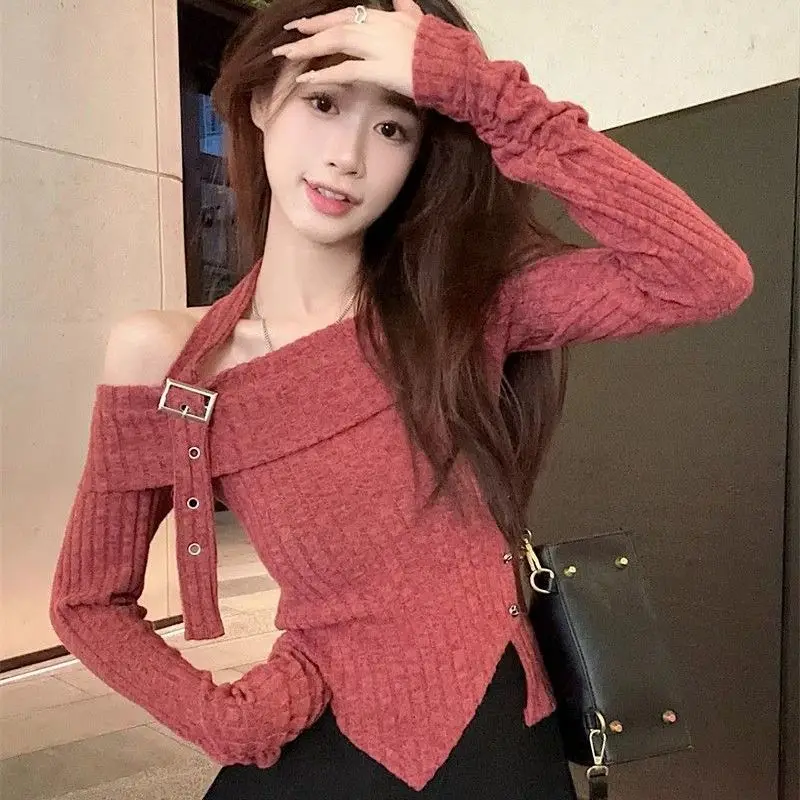 

Свитера Джемперы Пуловеры женские с v-образным вырезом розовые укороченные повседневные стильные уличные городские Y2K модные винтажные спортивные шикарные зимние молодежные готи