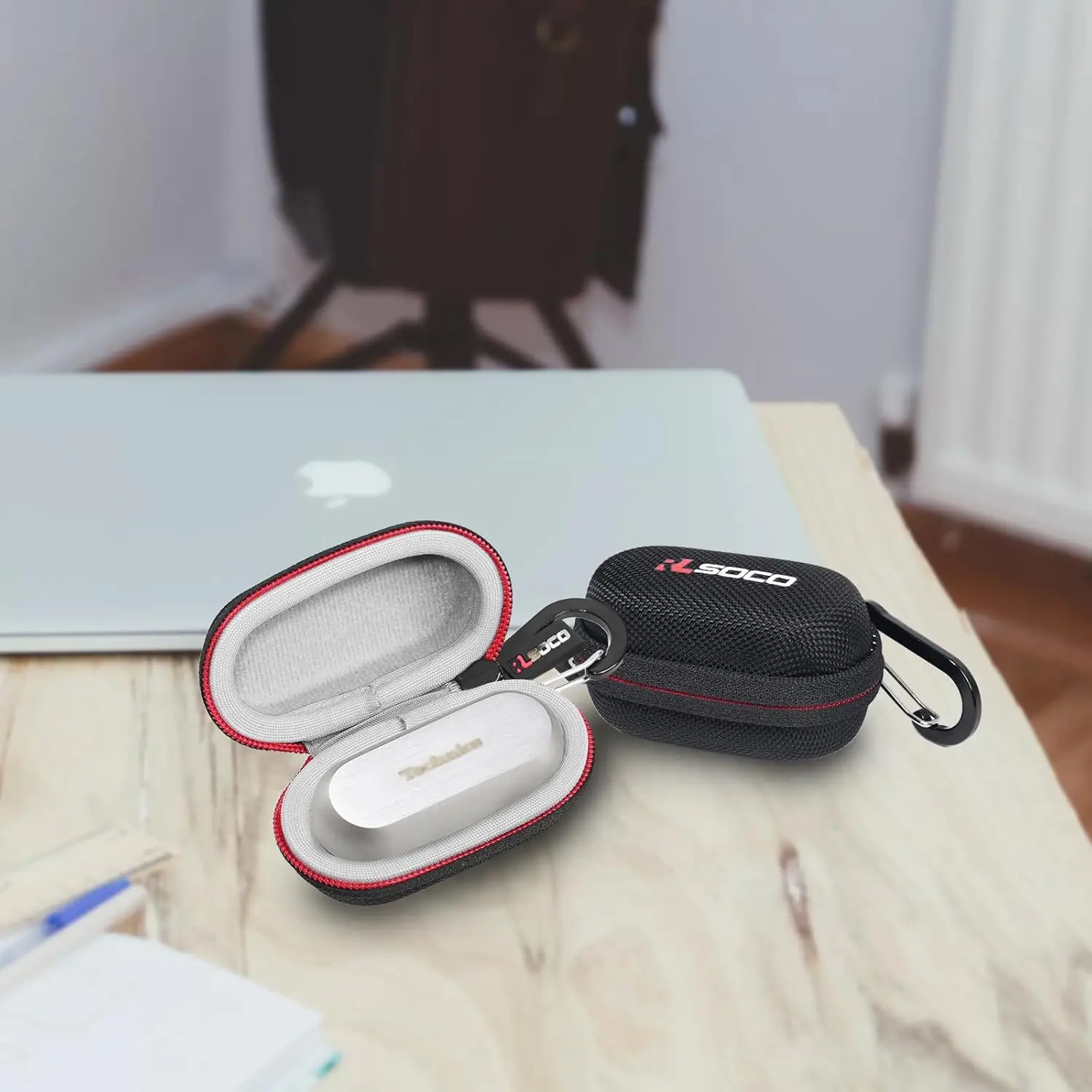 

Wireless Earbuds Case Hard Protective Cover for Technics EAH-AZ100 Reference Class Hi-Fi with Portable Carabiner Clip