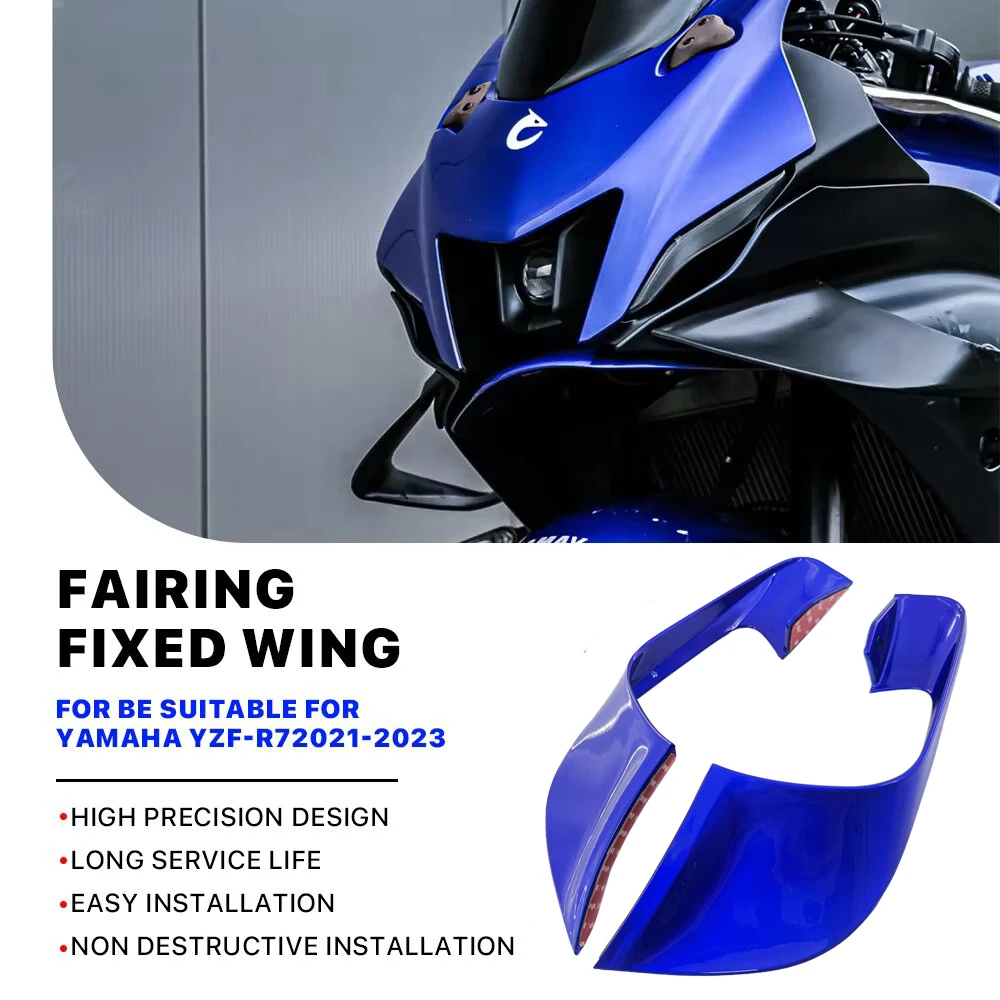 

R7 Motorcycle Accessories for Yamaha YZF-R7 YZF R7 Fixed Wind Wing R 7 2021 2022 2023 Aerodynamic Winglets Carbon paint Fairing