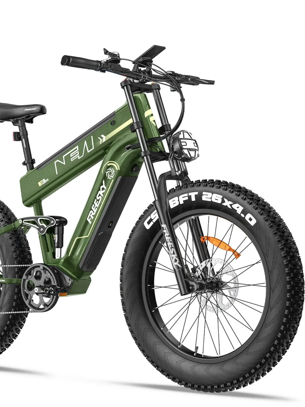 AliExpress NONE Freesky M520 Electric Bike 1200W Motor 48V41Ah Battery Electric Bicycle 26-inch Fat Tire E-Mountain bike