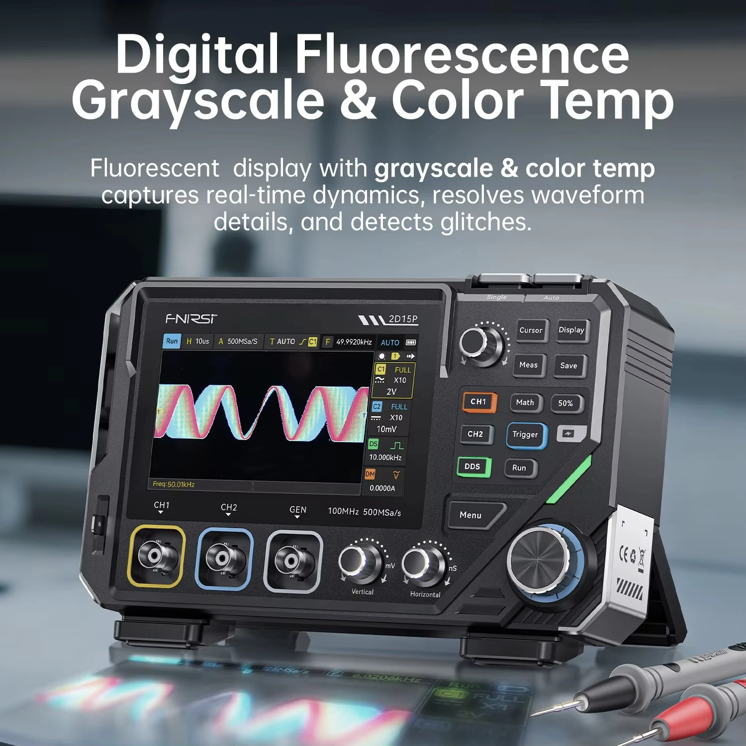 FNIRSI 2D15P Digital Oscilloscope Multimeter Signal Generator 3-in