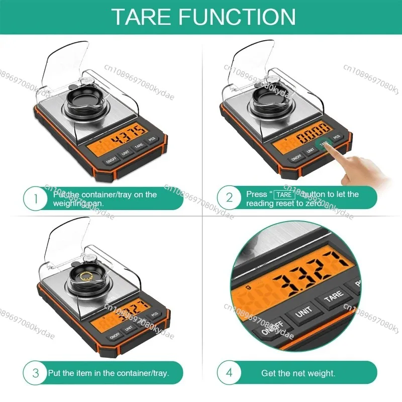 50g Portable Digital Milligram Scale,0.001g Precise Graduation,Professional Pocket Scale with 50g Calibration Weights Tweezers