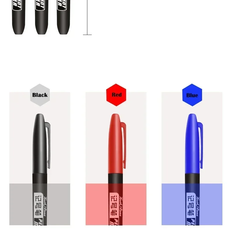 9 Teile/satz Permanent Marker Stift Feine Spitze Wasserdichte Tinte Dünne Spitze Rohe Spitze Schwarz Blau Rot Tinte 1,5mm Feine farbe Marker Stifte – Detail 3