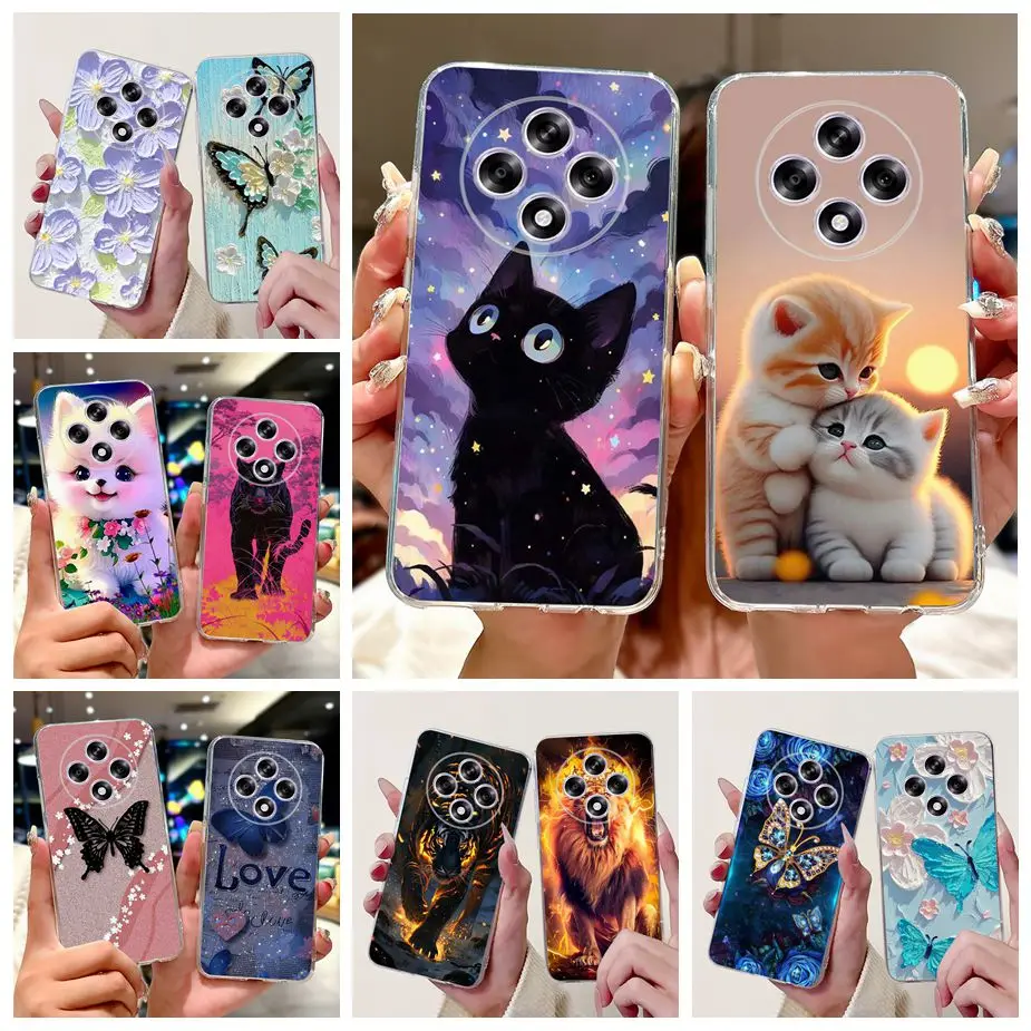 For Oppo A40 A40m Case CPH2669 Cute Cat Luxury Painted Cover Soft Silicone Phone Case For Oppo A40m A 40 OppoA40 Back Cover Bags