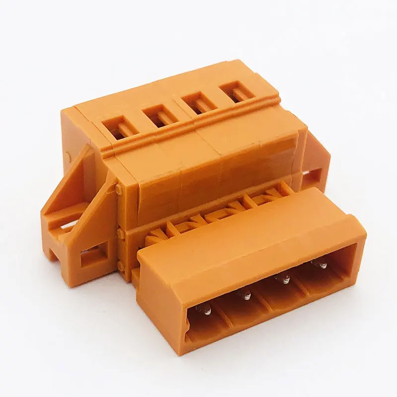 บล็อกขั้วต่อ MCS-5.08 เชื่อมต่อเร็ว - ตัวผู้/ตัวเมียปลั๊ก, เปลือกสีส้ม/กันการสั่นสะเทือน สำหรับเดินสายอุตสาหกรรม (ชุด 2P-24P)