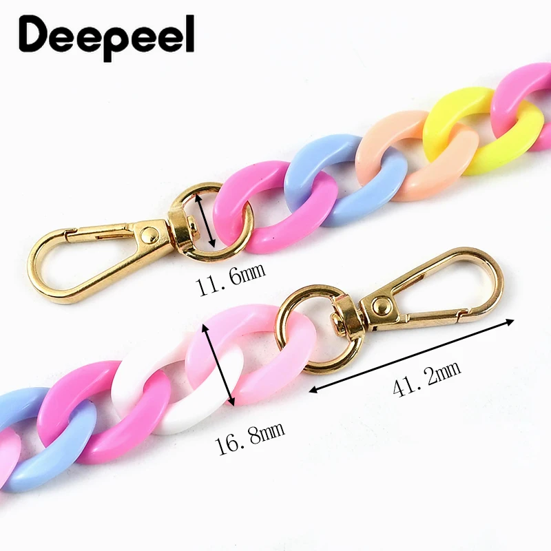 1Pc Deepeel 30/90/120cm Color Acrylic Bags Chain Women\'s Crossbody Handbag Shoulder Bag Strap Plastic Phone DIY Pendant Chains