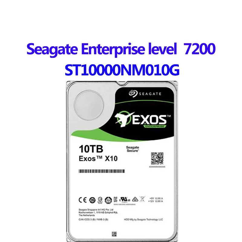 SEAGATE EXOS 3.5inch HDD ST10000NM010G X16 7200 10TB ENTERPRIES 256MB 3.5 SAS HARD DRIVE