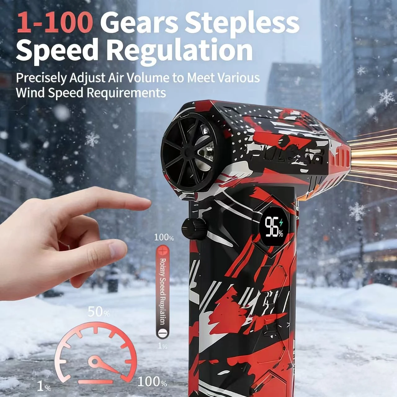 

L11 Powerful Air Blower 450000RPM Brushless Fan Vacuum Dust Cleaner 53m/s Turbo Jet Blower Type-C Fast Charging