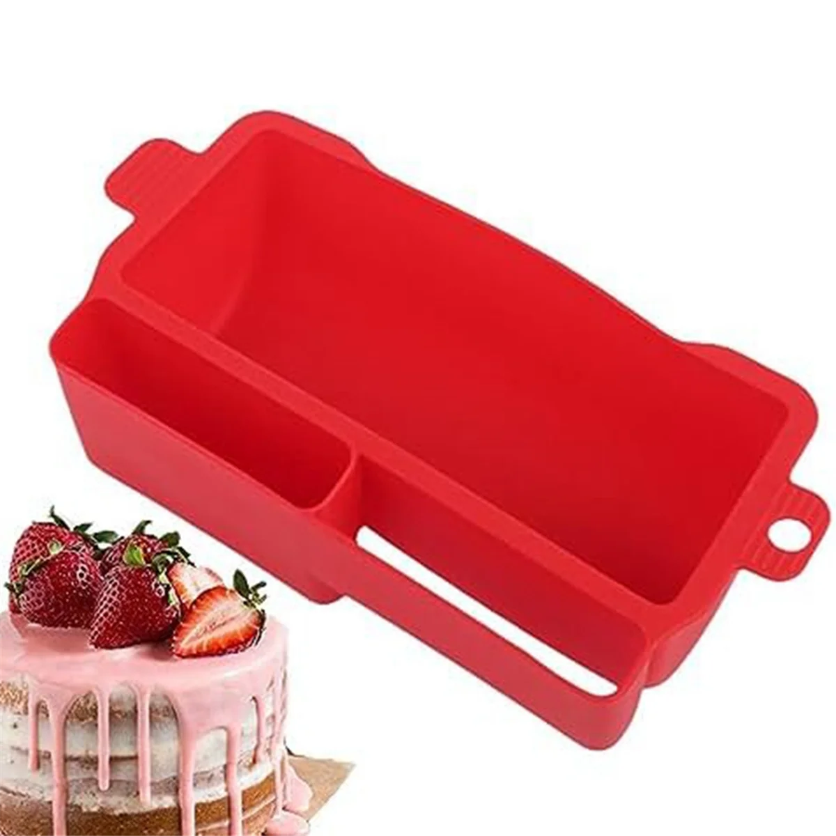 BBQ Grease Drip Tray Grease Tray, Silicone Grill Oil Drain Box Food Grade Grease Catcher and Storage Box Collector,Blue