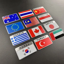 Aluminum National Flag Car Sticker For Audi Q2 Q3 Q5 E-Tron Q4 Q7 Q8 A1 A3 S3 A4 S4 A6 S6 A7 S7 A8 RS4 A5 S5 Allroad Prologue