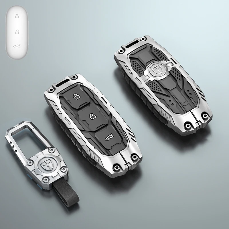 

For LIXIANG L9 L8 L7 L6/MEGA MAX ONE Car Special Protective Case Buckle Galvanized Alloy Silicone Car Key Cover Case accessories