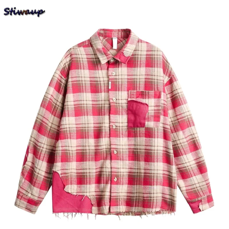 

2025 Korean Spring Fashion Blouse for Women Luxury Elegant Red Striped Trendy Shirt Women's Tops Popular Casual Office Blouse