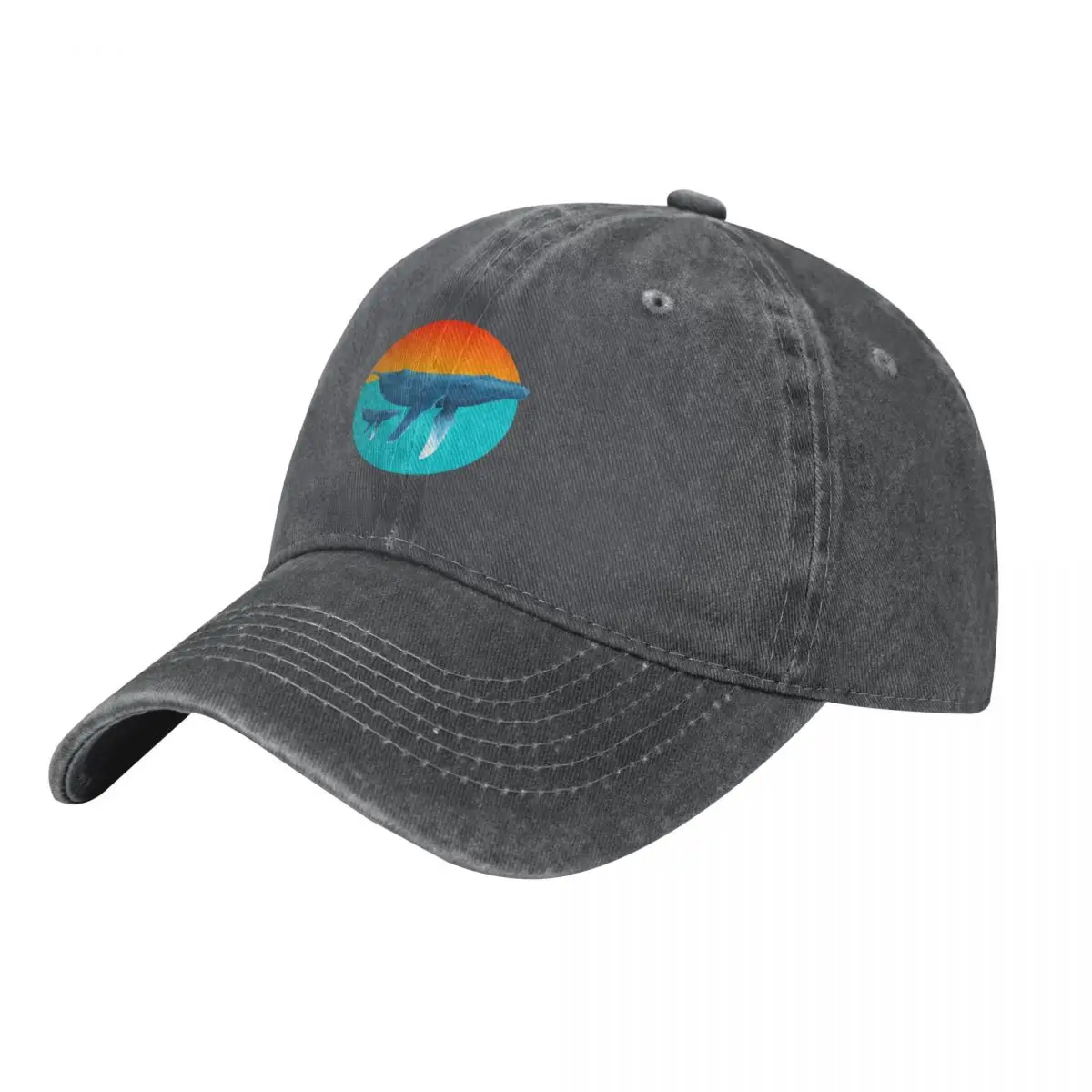 Humpback Whale and Calf Baseball Cap Designer Hat Gentleman Hat hiking hat Designer Man Women's