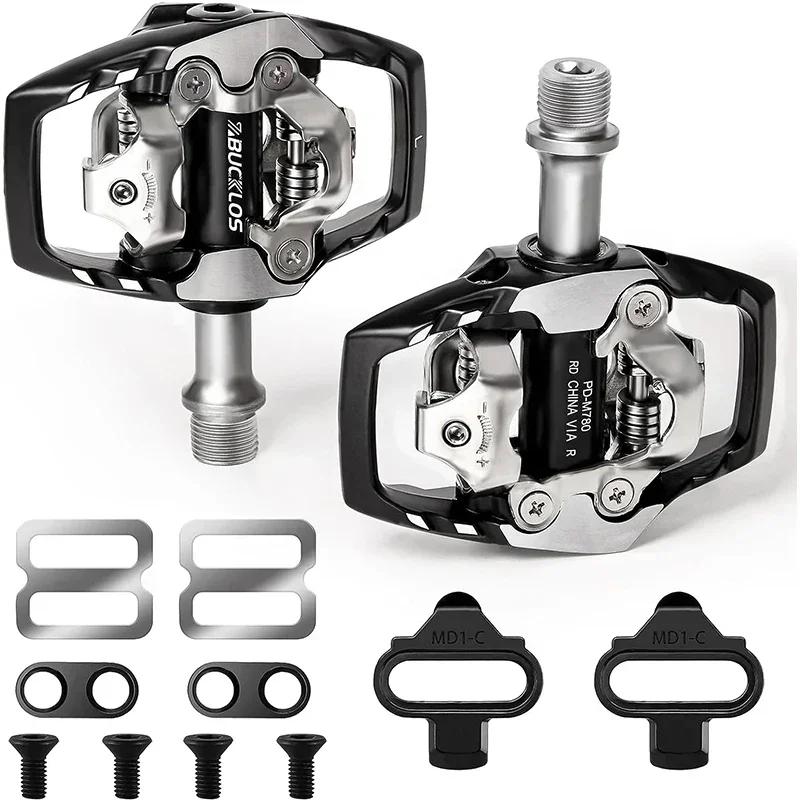 BUCKLOS Bike Pedal for Shimano SPD Ultralight Aluminum Sealed Bearings Mtb Bicycle Pedals Non-Slip Waterproof Bicycle Parts