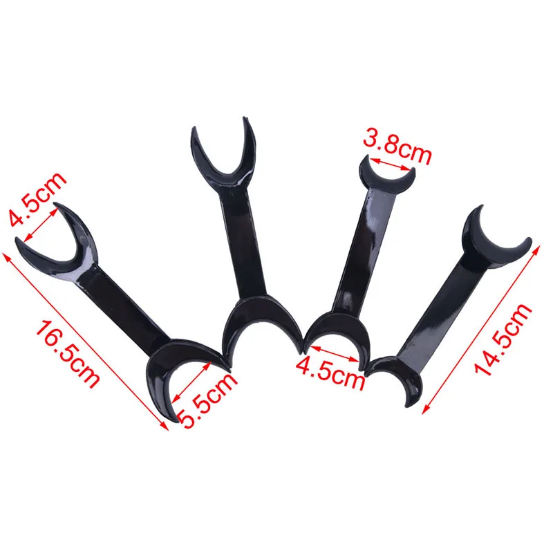 4Pcs Black T-Shape Mouth Openers Intraoral Cheek Lip Retractor Opener Double Head Orthodontic Teeth Mouth Opener  Tool